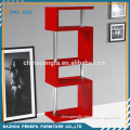 S shape modern wooden bookcase